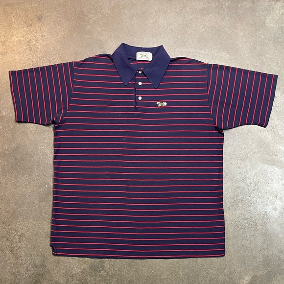Vintage 1980s JCPenney The Fox Logo Striped Polo Shirt - Picture 3 of 8